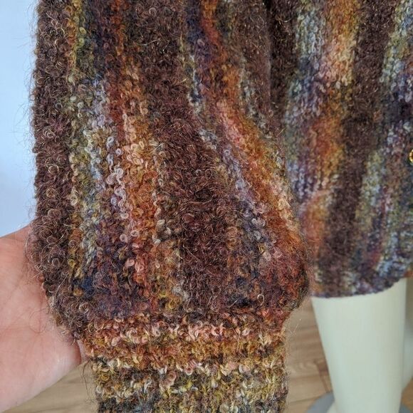 𝅺vintage mohair wool blend metallic button up jacket - Picture 8 of 12